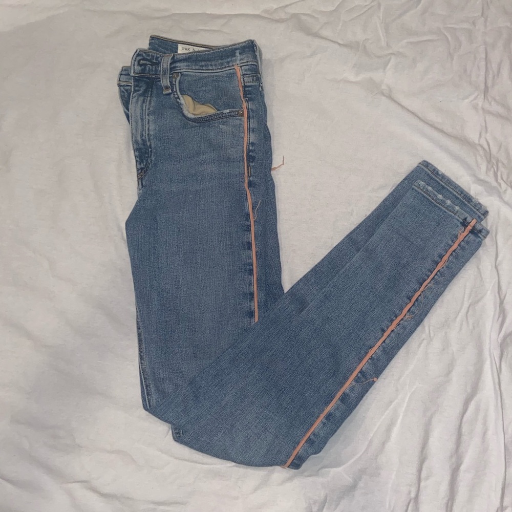 Rag & Bone Pink Striped Jeans